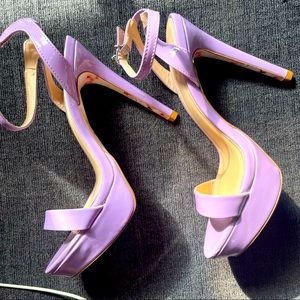 Cupid purple open toe heels (9w)
